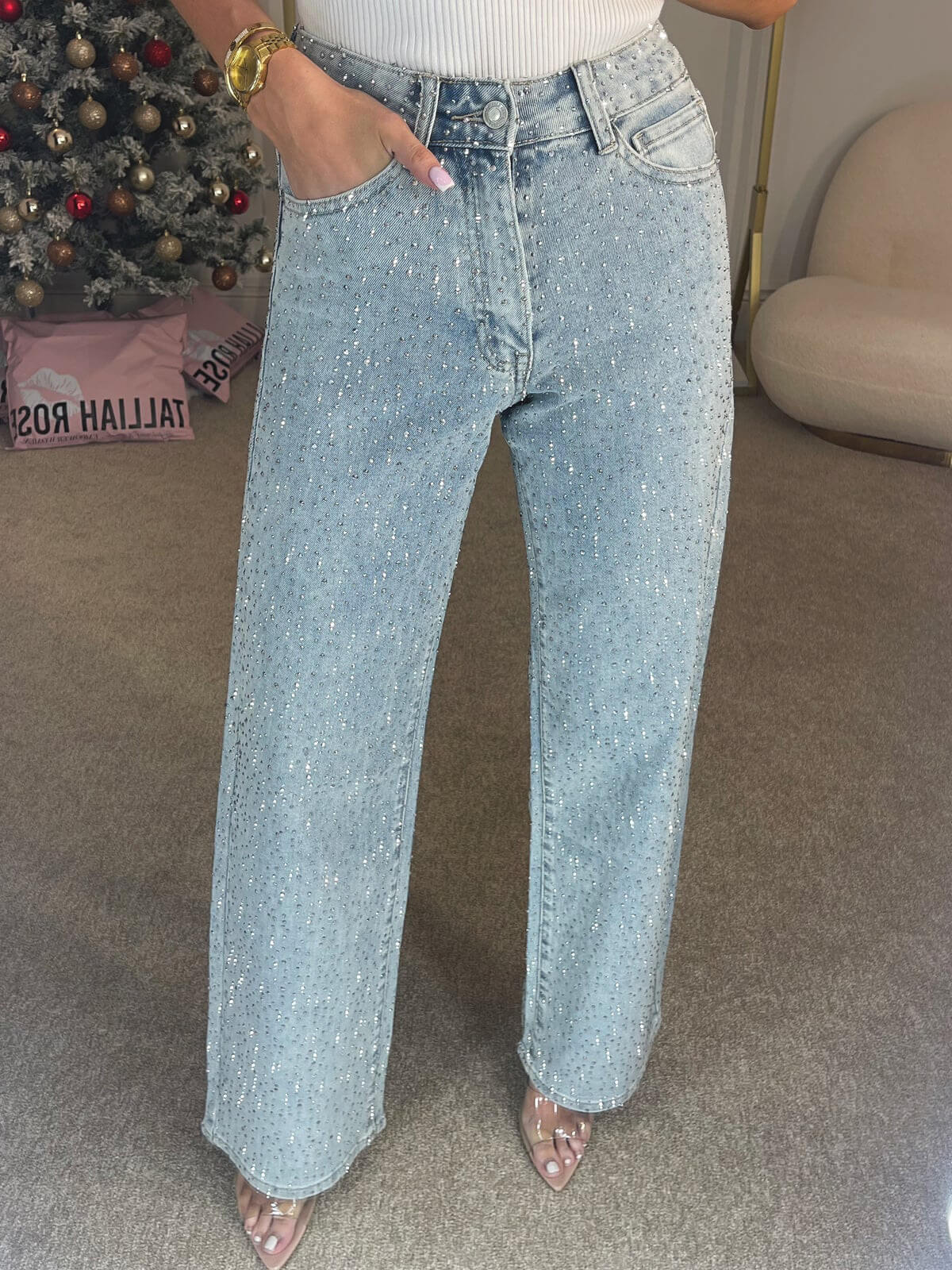 JEANS DIAMANTS STRAIGHT