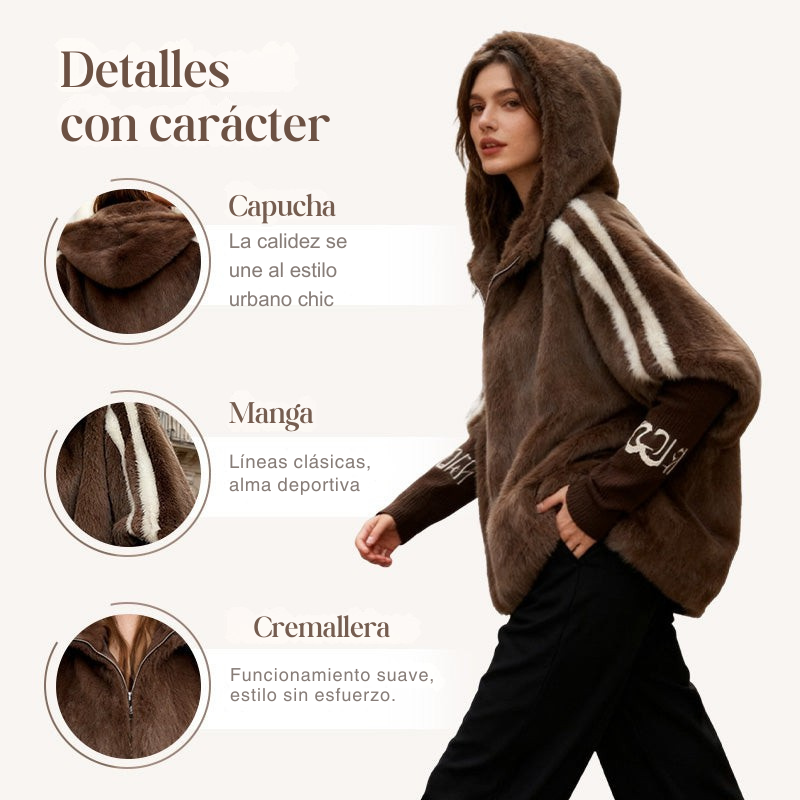 MEGAOFERTA BLACK FRIDAY | ABRIGO DE FELPA CON CAPUCHA ULTRASUAVE