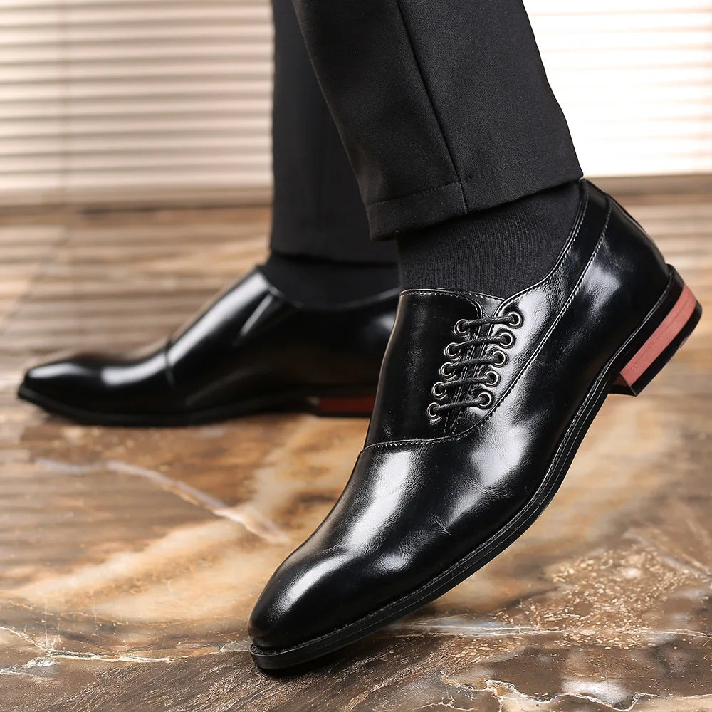 Zapatos Oxford de Piel Auténtica Bertolini