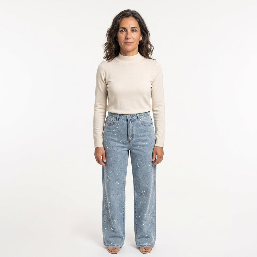 JEANS DIAMANTS STRAIGHT