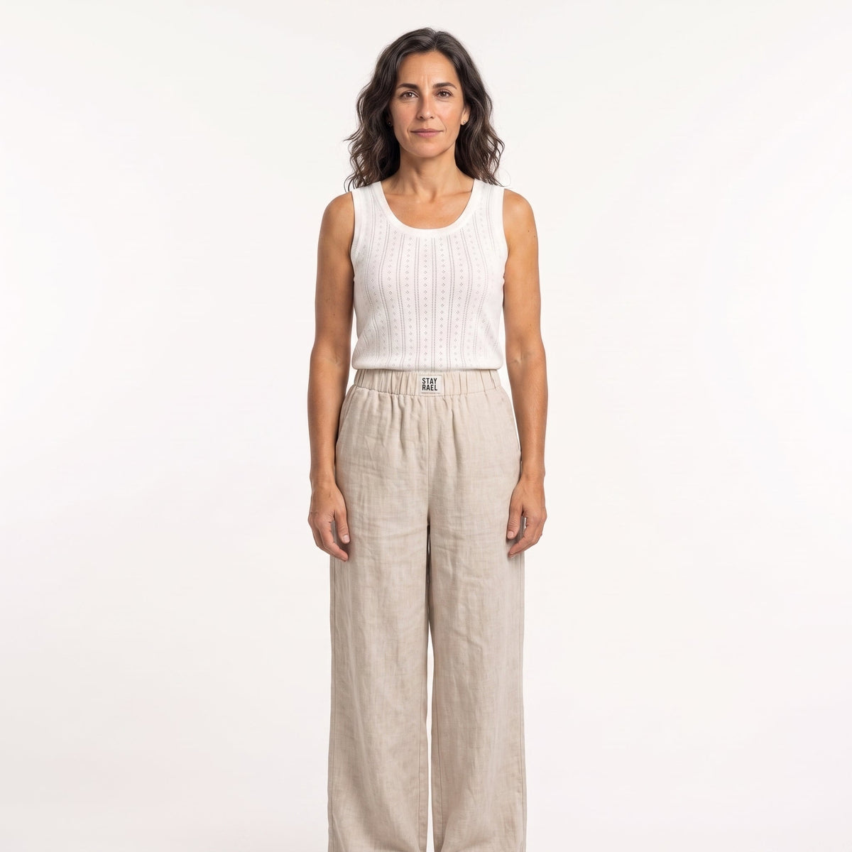 PANTALONES LINO MUJER n.38426