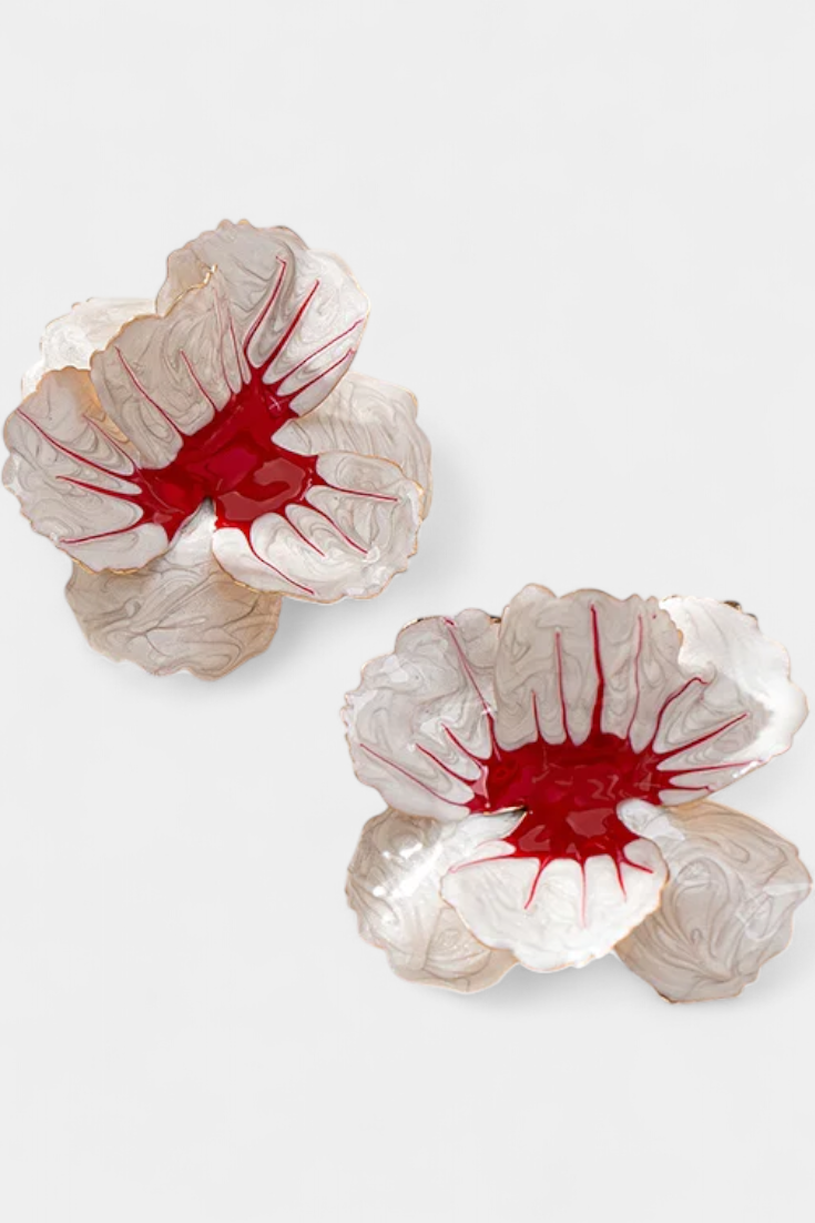 Pendientes Geométricos con Forma de Flor