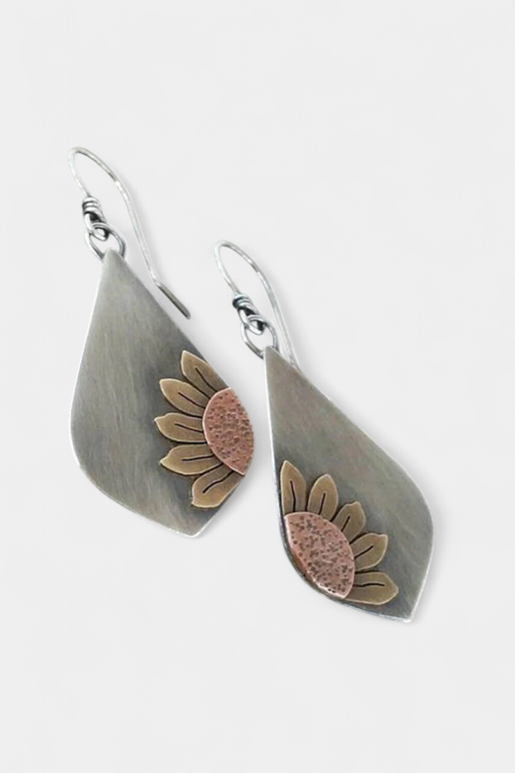 Pendientes Boho con Colgante de Girasol